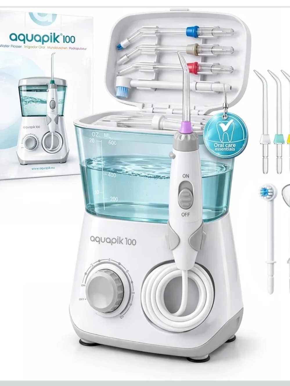 Aqua Aquapik Oral Irrigator in White and Gray
